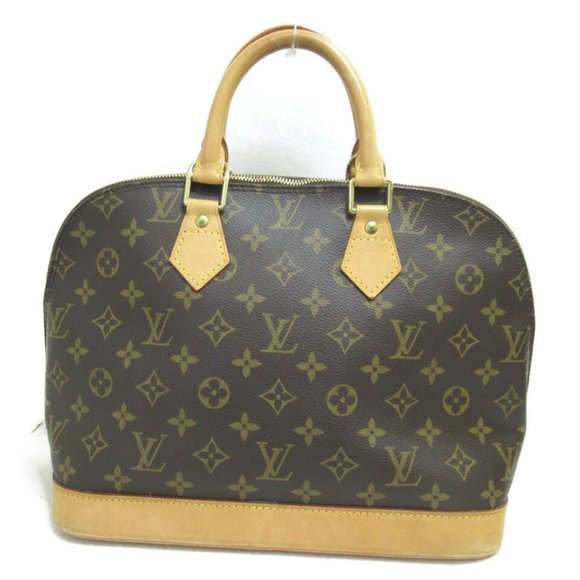 LOUIS VUITTON Alma Hand Zipped Bag  Monogram Canvas Brown Used LV - Picture 1 of 11